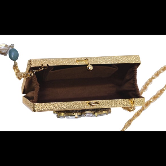 Mother of pearl evening clutch bag with agate - Picture 3 of 3